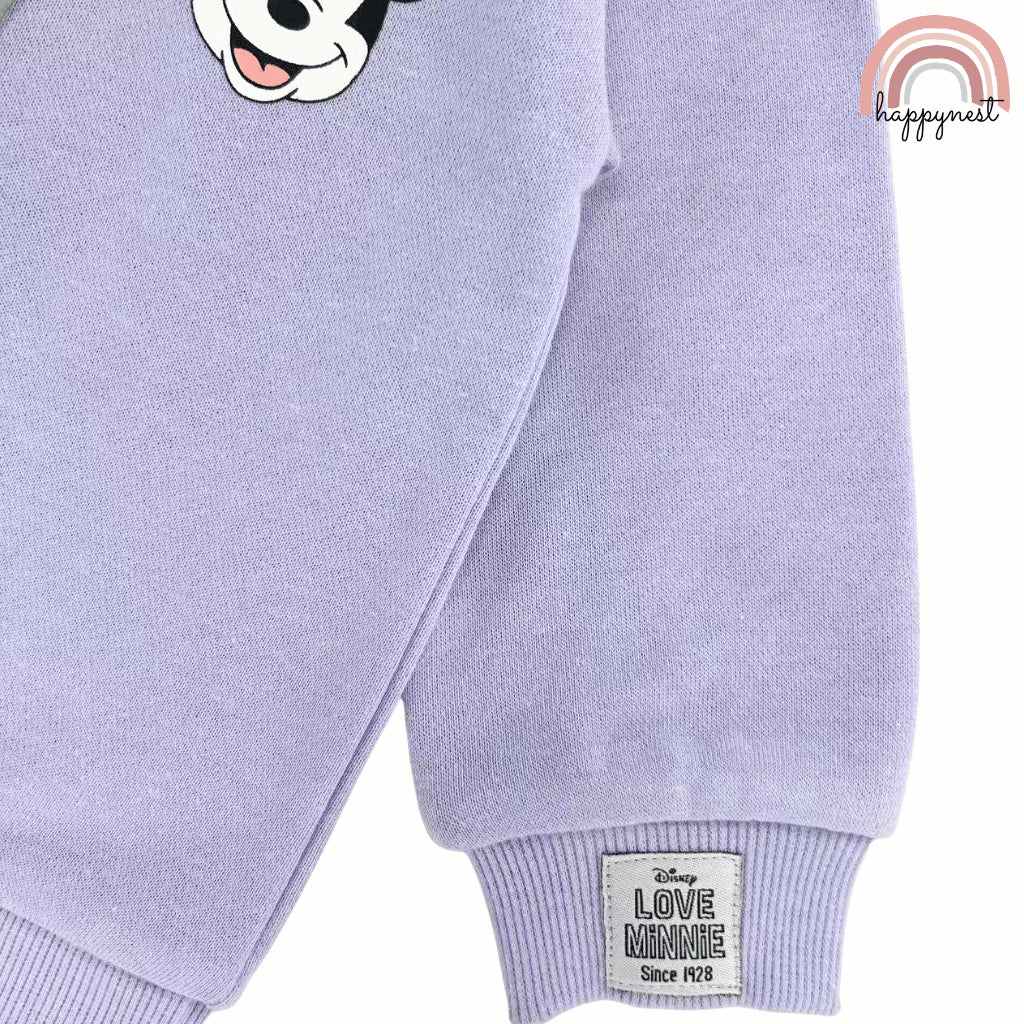 Minnie Purple Tracksuit Baby Girl Sweatshirt + Leggings Set 6-36 Months SS522