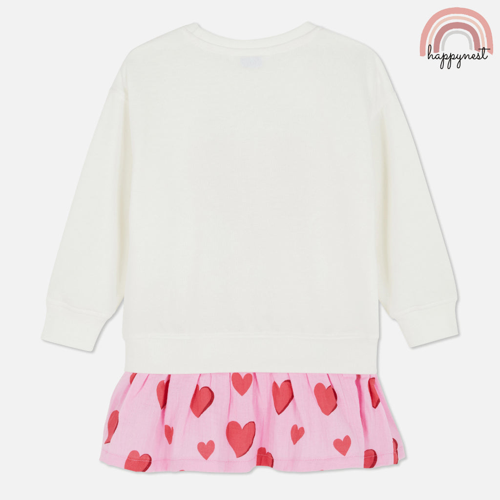 Heart Long Sleeve Dress for Girls 3-8 Years Old | Casual Outfit PH AA248