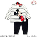 Mickey Mouse Baby Clothes 2-Piece Set Striped Shirt & Pants 3-36 Months SS472