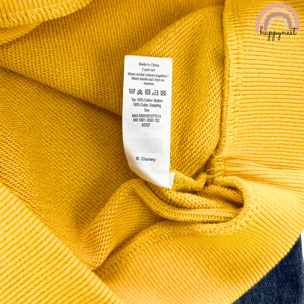 Mickey Mouse Baby Clothes 2-Piece Set Yellow Sweatshirt & Jeans 3-36 Months SS473