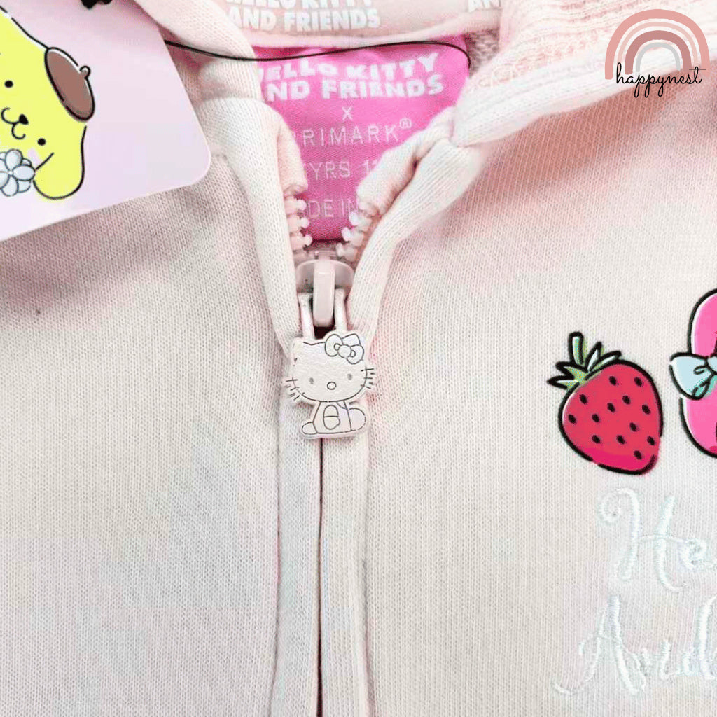 Hello Kitty Girls Jacket + Shorts Set Pink Sanrio Print 2-8Y Kuromi Melody SS496