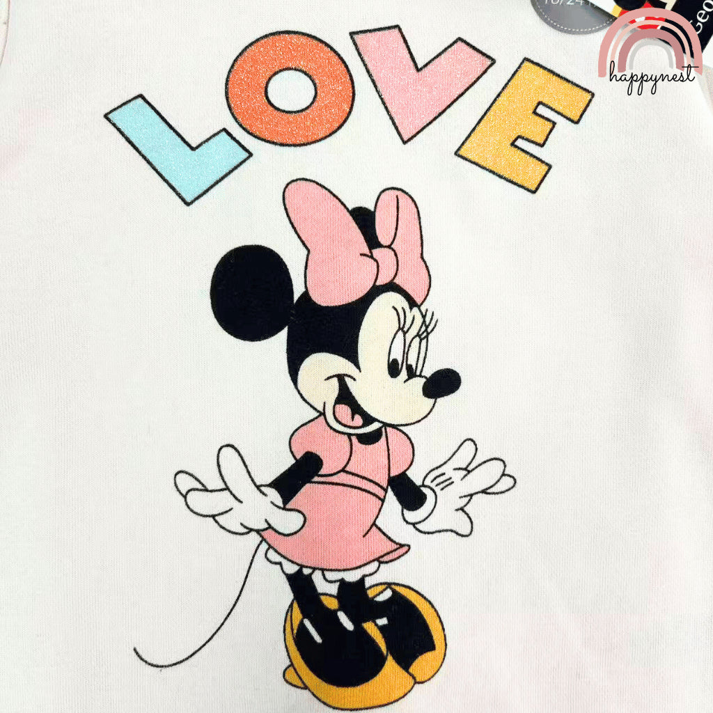 Minnie Beige Tracksuit Baby Girl Sweatshirt + Leggings Set 6-36 Months SS523