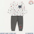 Mickey Mouse Baby Clothes 2-Piece Set Long Sleeve Top & Pants 0-9 Months SS123