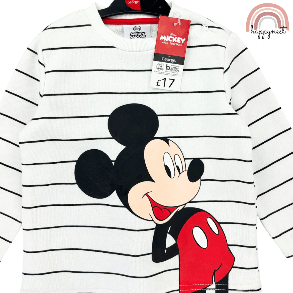 Mickey Mouse Baby Clothes 2-Piece Set Striped Shirt & Pants 3-36 Months SS472