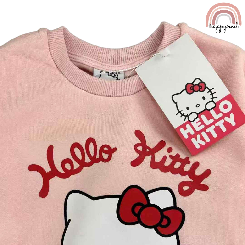 Hello Kitty Pink 2-Piece Tracksuit Set for Girls 2-8 Years – Cozy & Cute Outfit SS513
