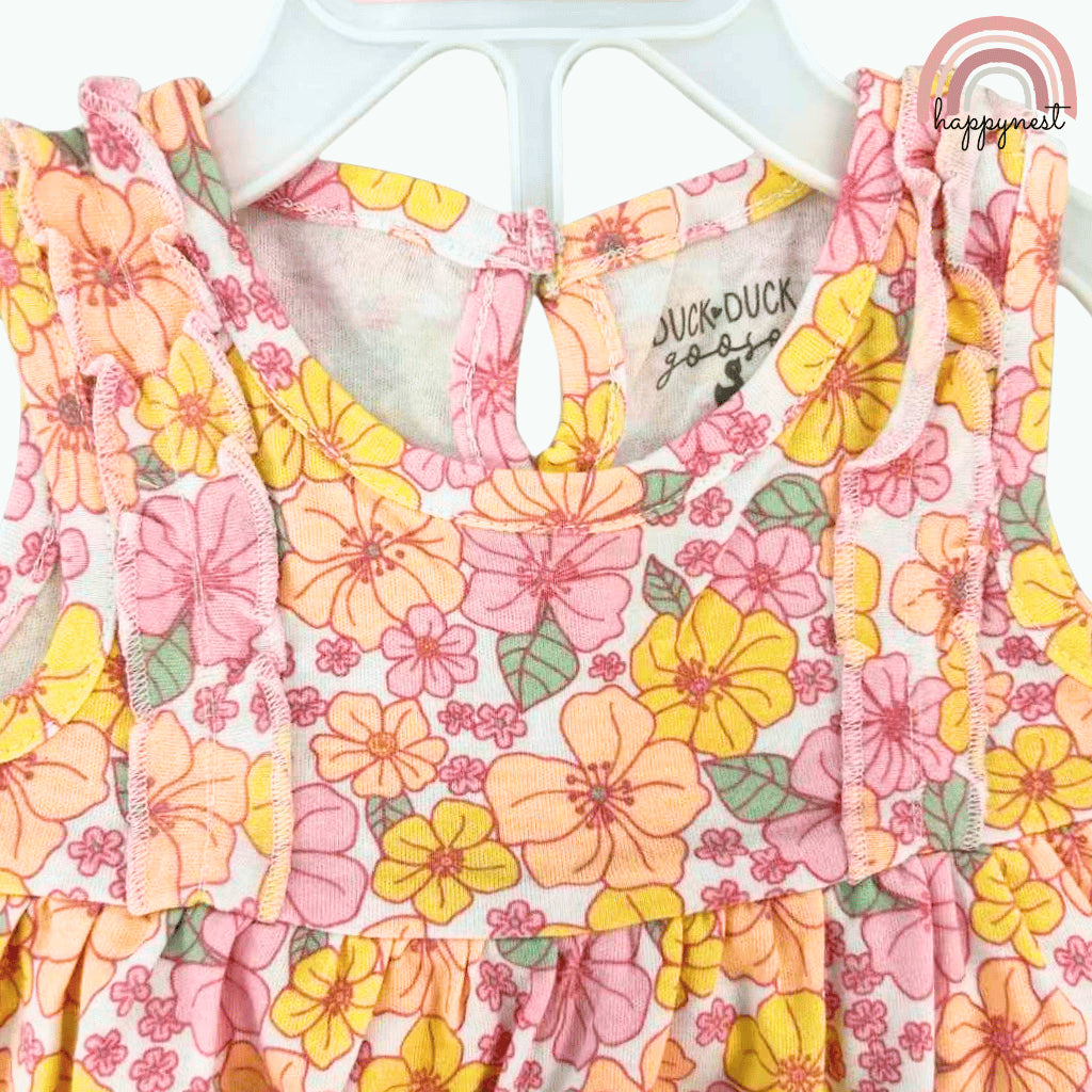 Floral Baby Dress + Panty + Hat Set for Girls 6-24 Months | 3-Piece Outfit AA253