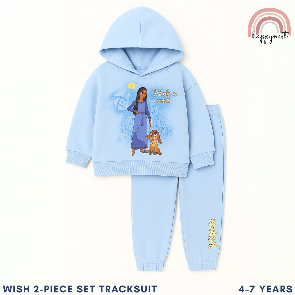 Wish Girls Tracksuit 2-Piece Set Blue Hoodie & Jogger Pants Outfit 4-7 Years SS136