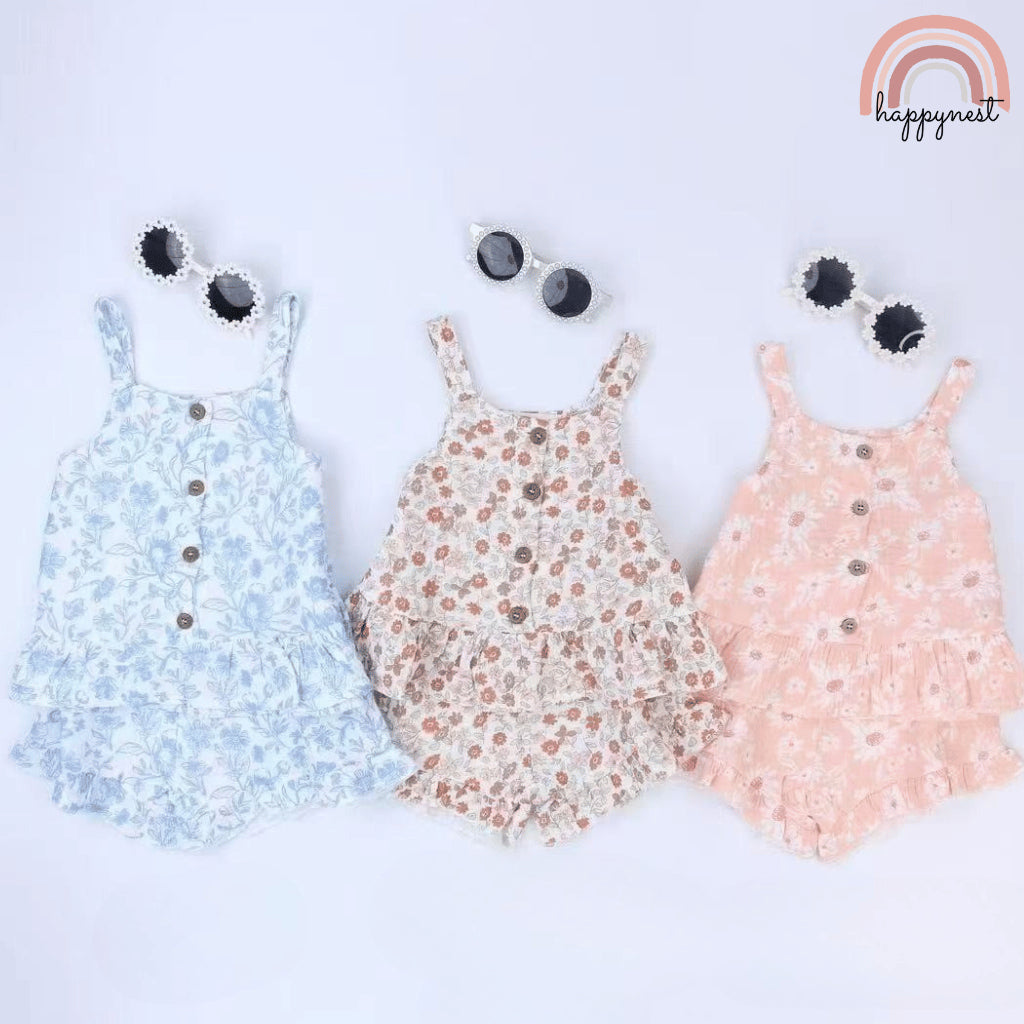 Rachel Zoe 3-Piece Floral Set for Girls 2-4 Years | Summer OOTD AA249