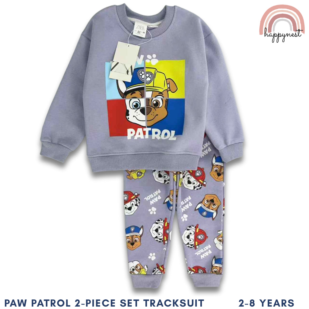 Paw Patrol 2-Piece Tracksuit – Purple Sweatshirt & Joggers for Boys/Girls 2–8 Yrs (SS514)