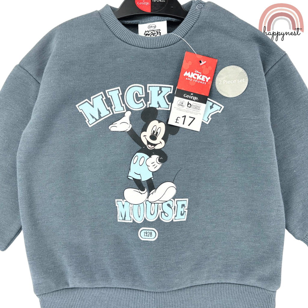 Mickey Mouse Baby Clothes 2-Piece Set Sweatshirt & Jeans Outfit 3-36 Months SS470