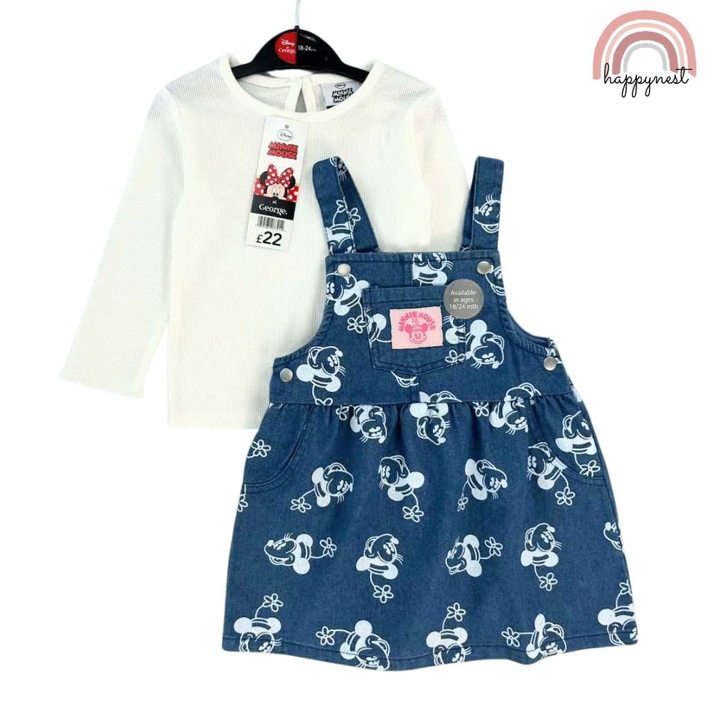 Minnie Mouse Denim Jumper and Shirt Set for Baby Girls (3-36 Months) AA238