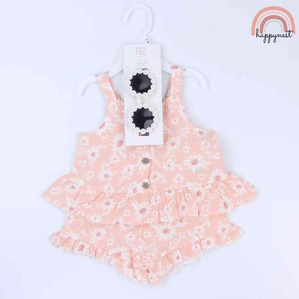 Baby Girls OOTD Summer Rachel Zoe Pink Floral 3-Piece Set for 12-24 Months AA251
