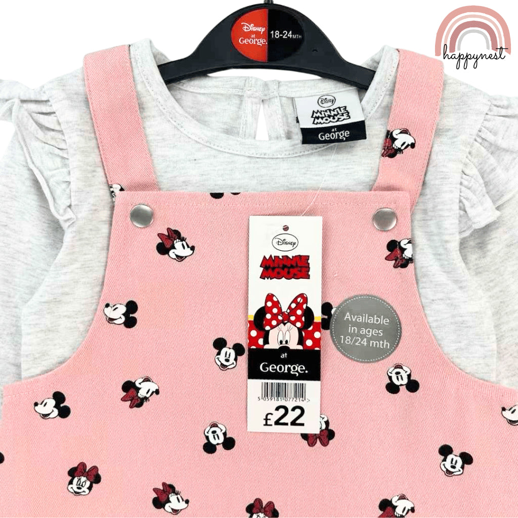 Minnie Pink Jumper + White Shirt Baby Girl Outfit Set 6-36 Months AA282