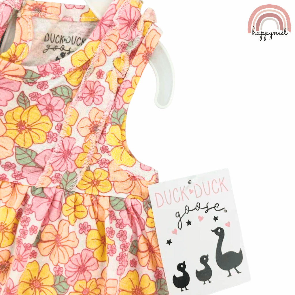 Floral Baby Dress + Panty + Hat Set for Girls 6-24 Months | 3-Piece Outfit AA253