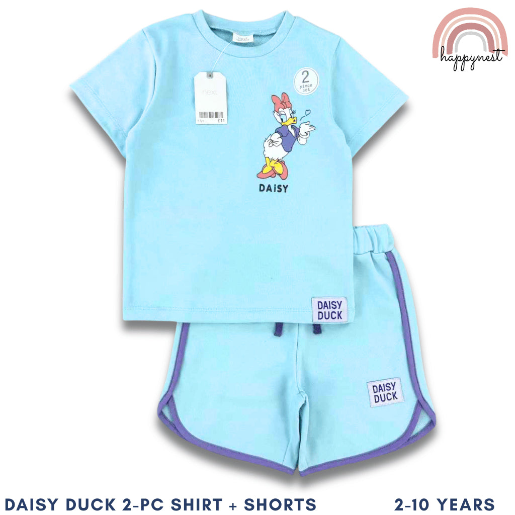 Daisy Duck Blue Shirt and Shorts Set for Girls 2-10 Years | Summer OOTD AA241