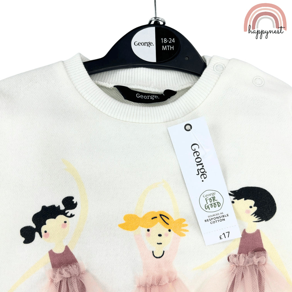 George Ballerina Sweatshirt and Leggings Set for Girls 6-36 Months PH SS466