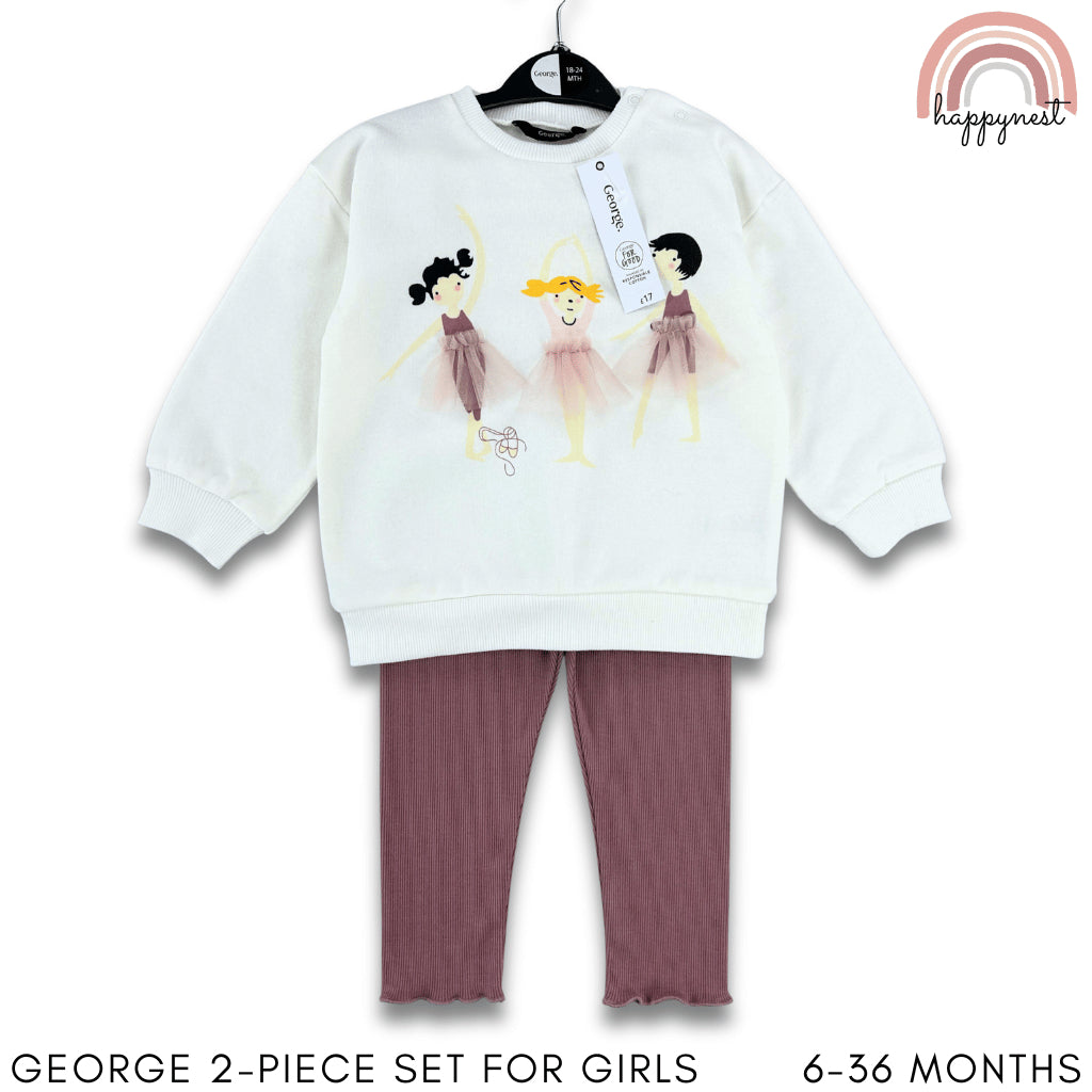 George Ballerina Sweatshirt and Leggings Set for Girls 6-36 Months PH SS466