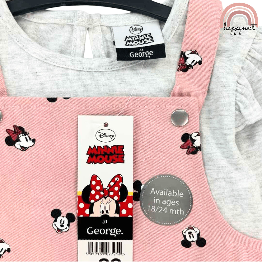 Minnie Pink Jumper + White Shirt Baby Girl Outfit Set 6-36 Months AA282