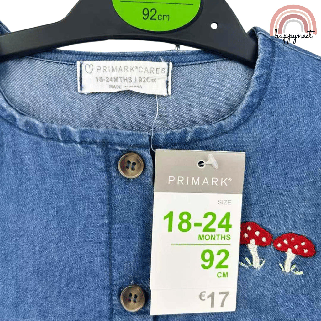 George Denim Shirt and Floral Leggings Set for Baby Girls 3-36 Months PH AA206