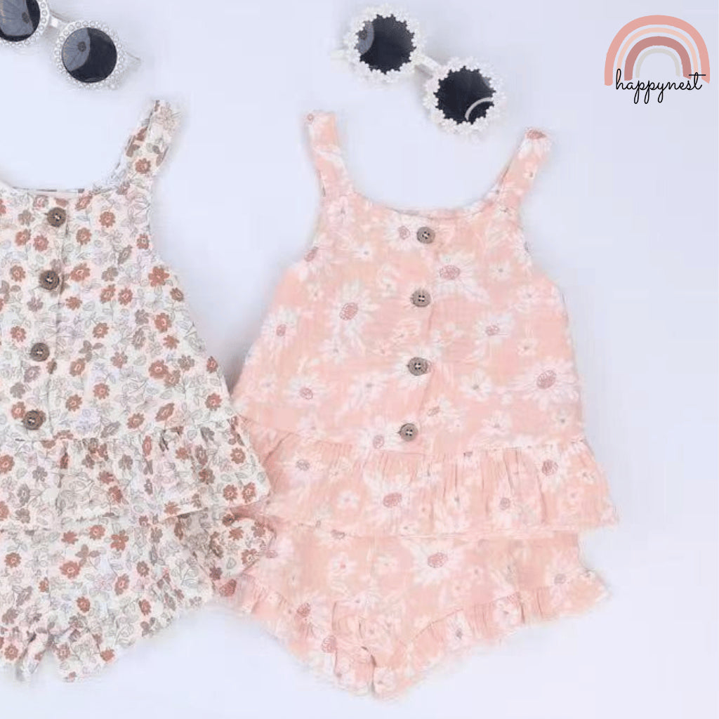 Baby Girls OOTD Summer Rachel Zoe Pink Floral 3-Piece Set for 12-24 Months AA251