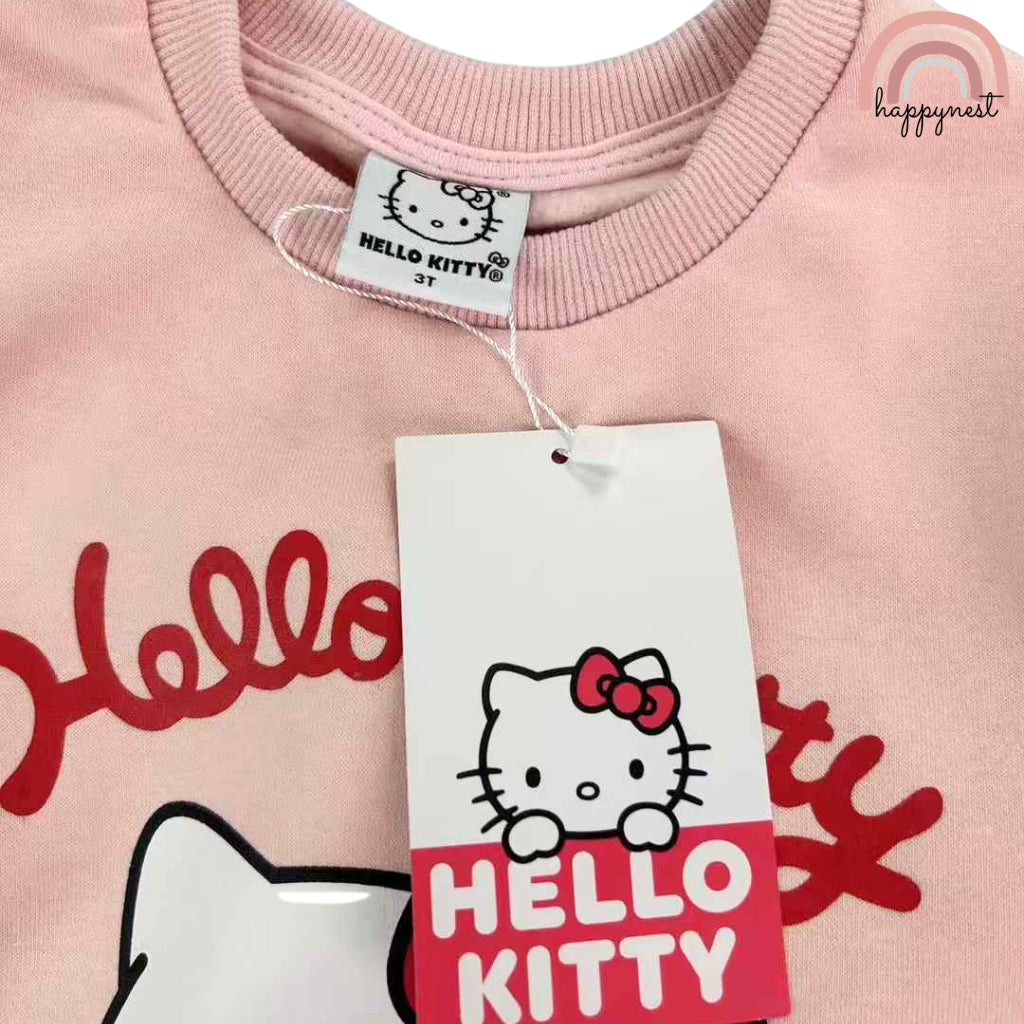 Hello Kitty Pink 2-Piece Tracksuit Set for Girls 2-8 Years – Cozy & Cute Outfit SS513