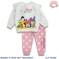 Minnie & Friends 2-Piece Tracksuit – White Top & Pink Polka Dot Joggers Girls 2–8 Yrs (SS513)