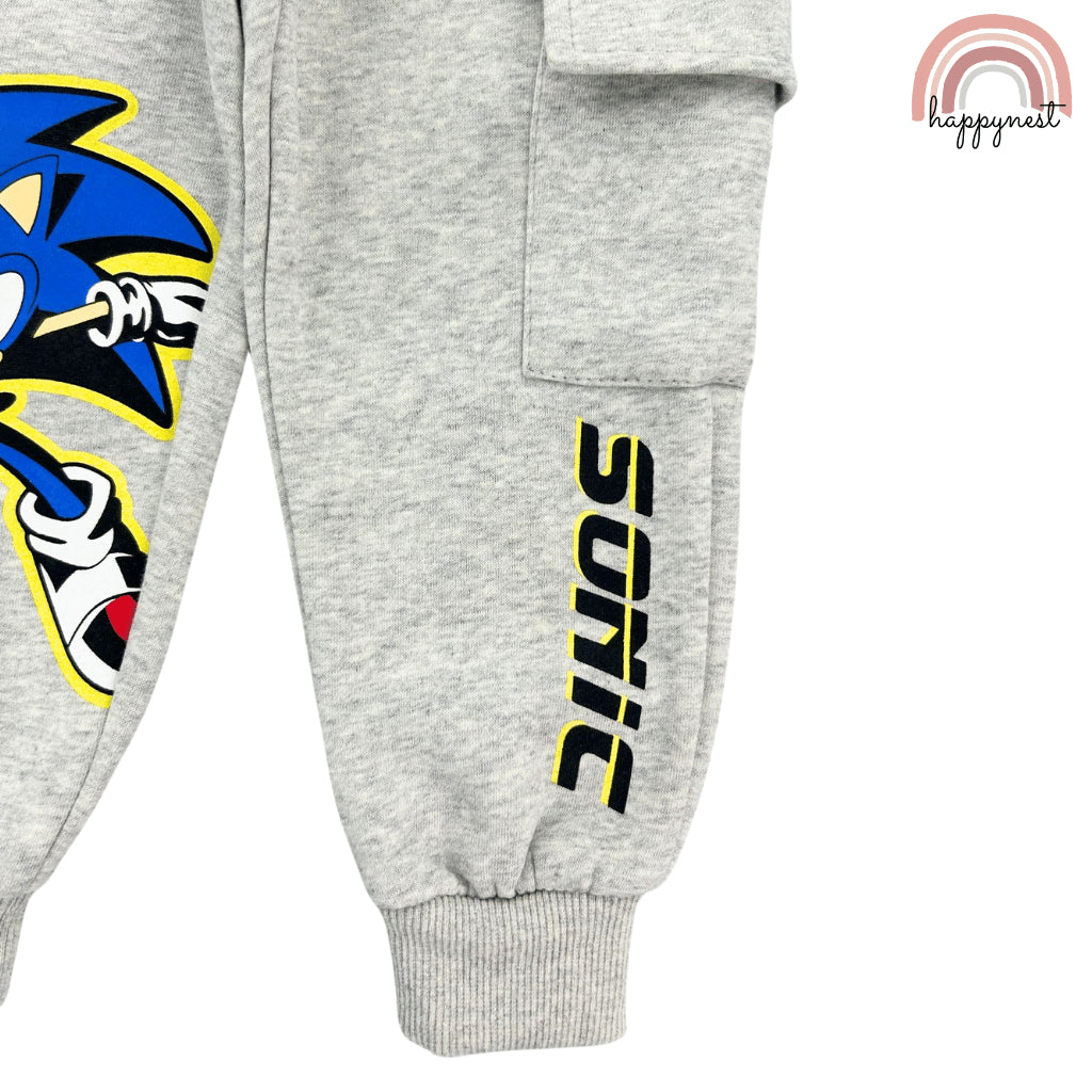 Sonic Gray Jacket and Jogger Pants Set for Boys | 2-Piece Tracksuit Outfit (2-6 Years) SS476