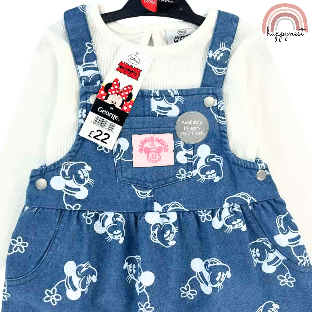 Minnie Mouse Denim Jumper and Shirt Set for Baby Girls (3-36 Months) AA238