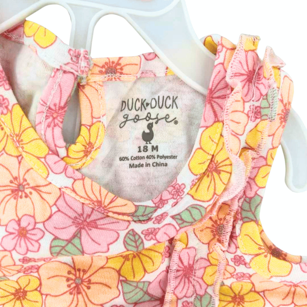 Floral Baby Dress + Panty + Hat Set for Girls 6-24 Months | 3-Piece Outfit AA253