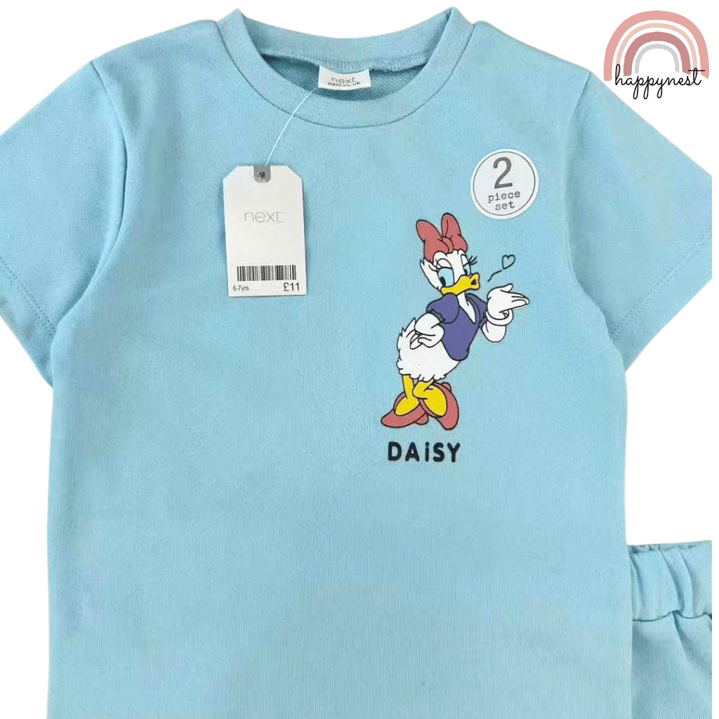 Daisy Duck Blue Shirt and Shorts Set for Girls 2-10 Years | Summer OOTD AA241