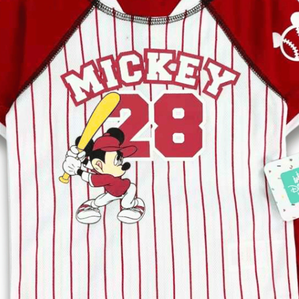Boys Mickey Red Baseball Shirt & Shorts Set | Sports Outfit for Kids 2-4 Years