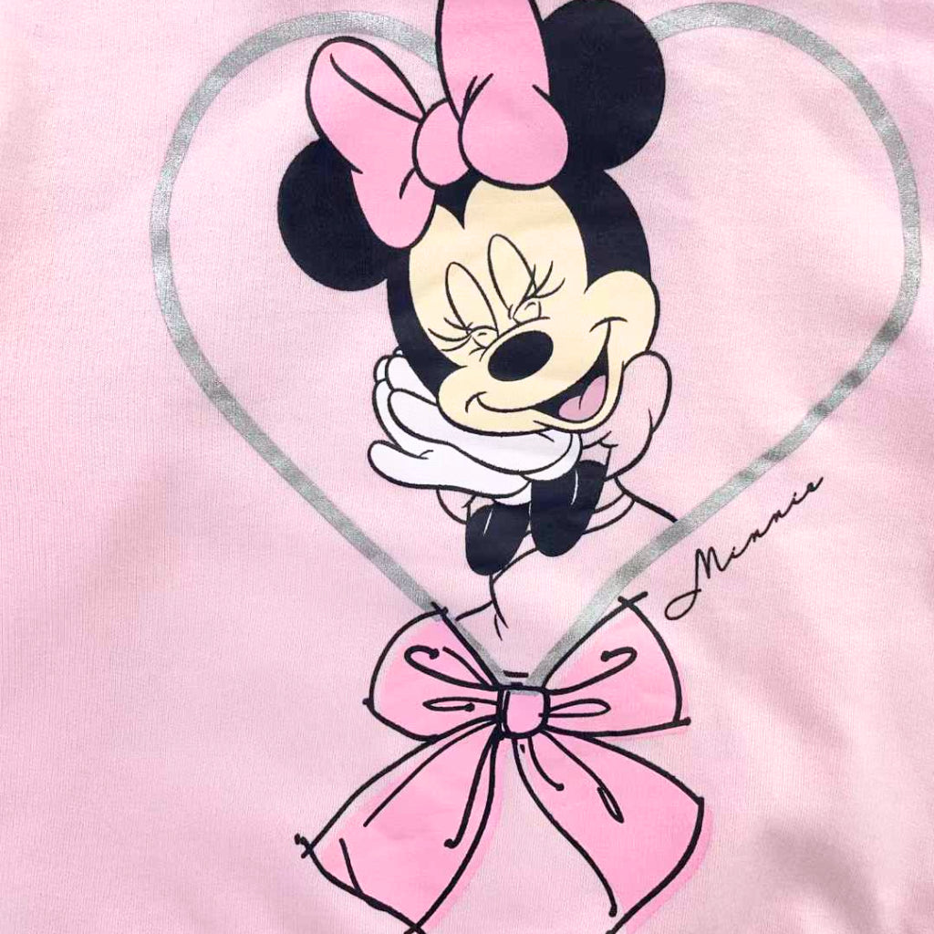 Happynest Disney HM Cute Minnie Mouse Ribbons OOTD Tracksuit Terno for Kids 2-6 Years Old SS338