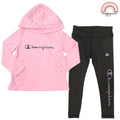 Champion Girls Tee Hoodie and Spandex Leggings Breathable Sportswea, 2-Piece SS22 6 Years Old