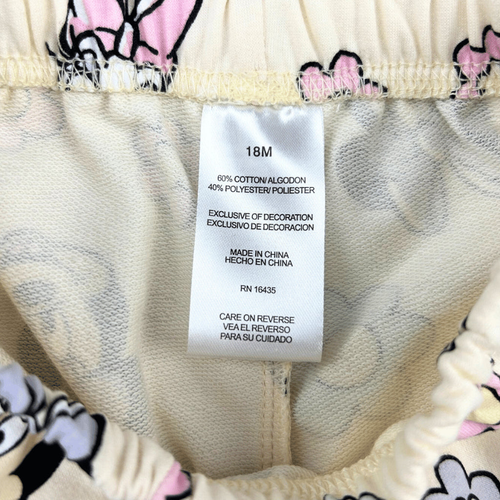 Minnie Baby Girl OOTD 3-Piece Set – Blue Shirt, Beige Shorts & Headband 3 to 24 Months AA180