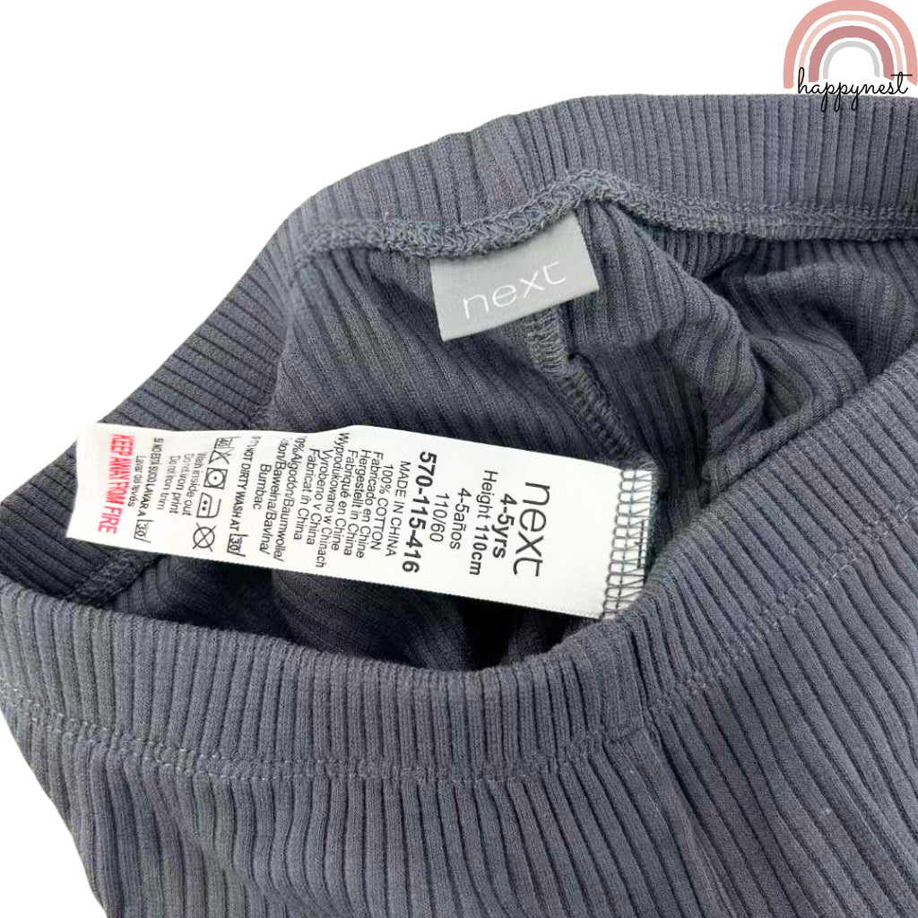 Happynest White Dress Longsleeve + Leggings Set SS437