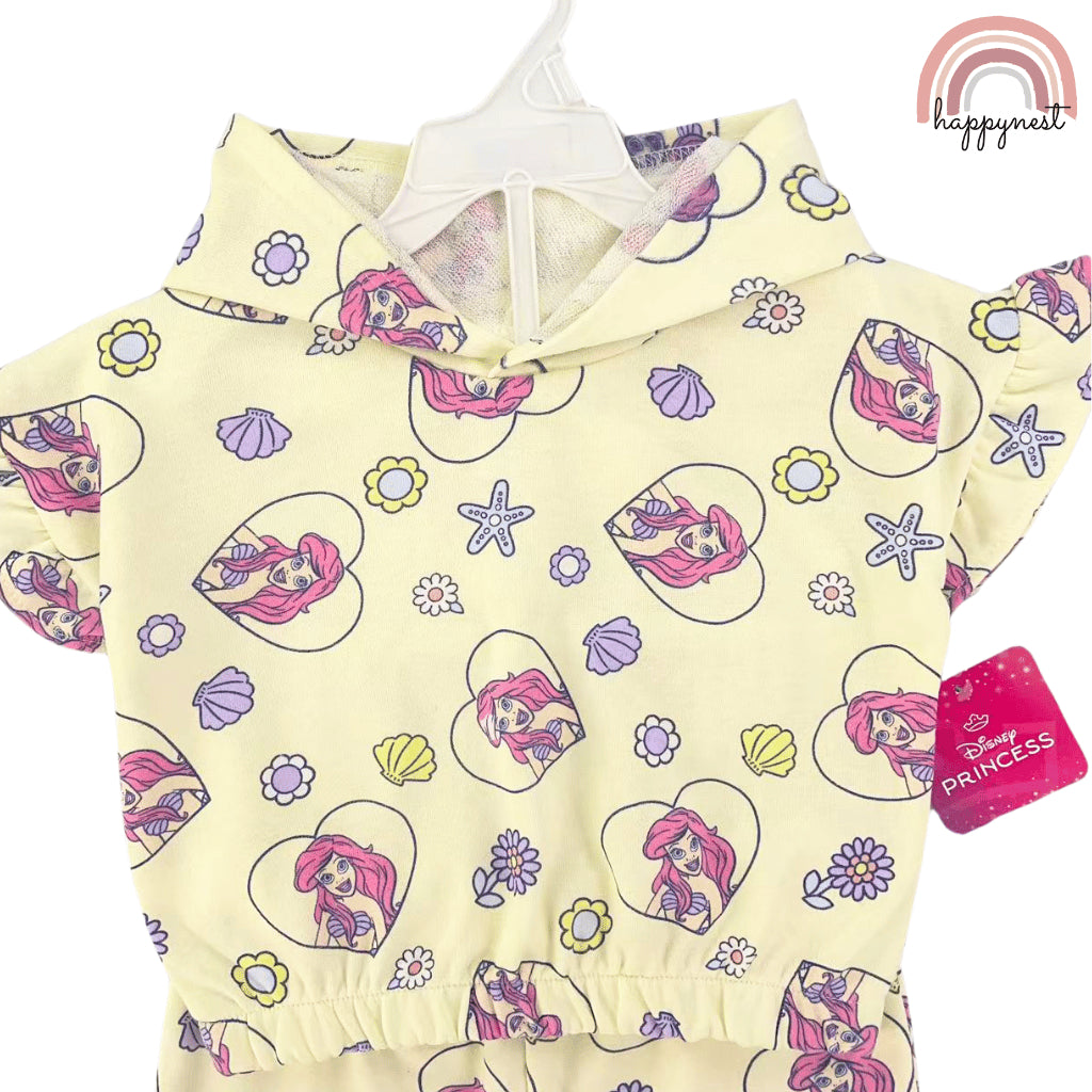 Disney Little Mermaid Shirt Short Terno Set for Girls 12 Months to 6 Years AA181