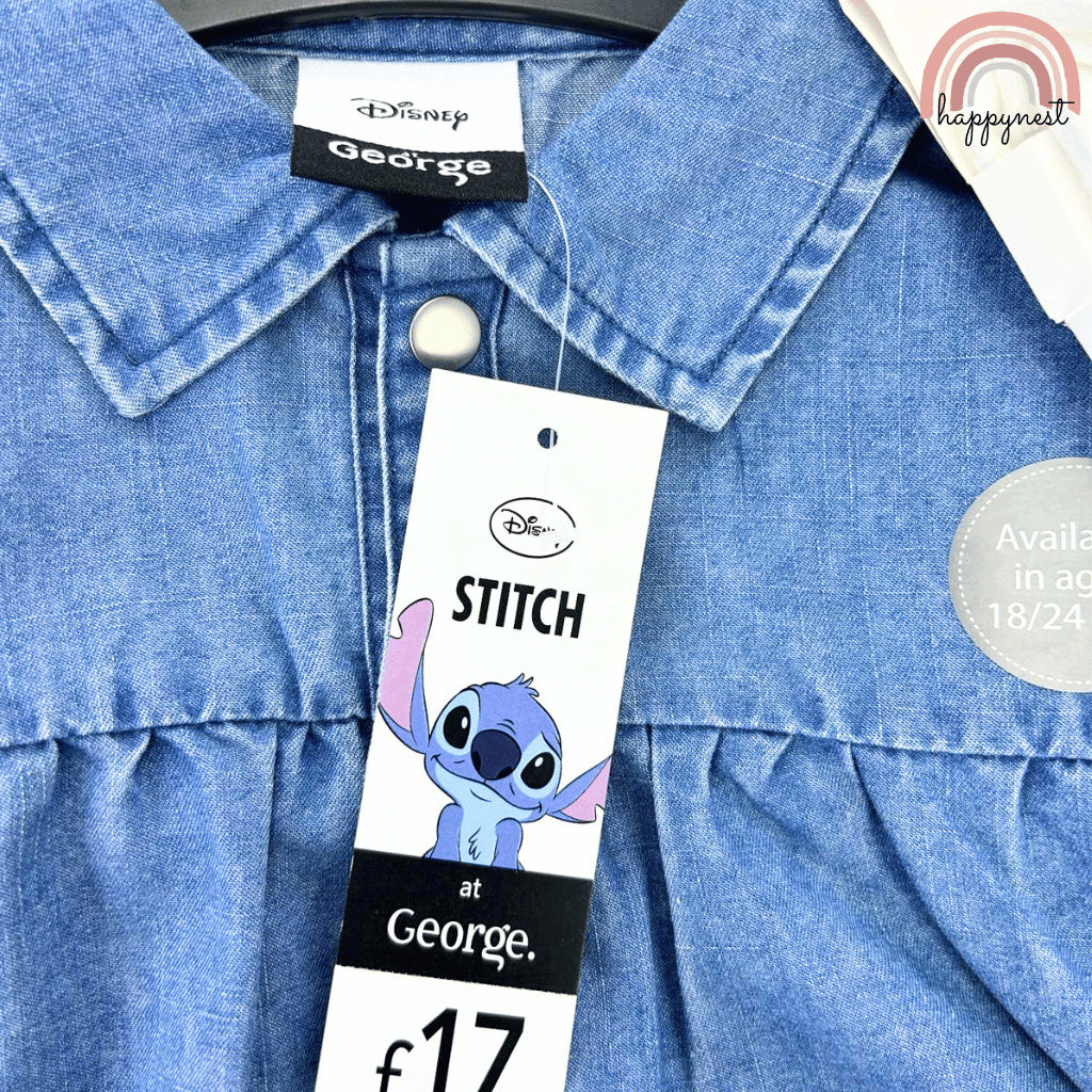 Lilo and Stitch Denim Dress with Stockings Baby Girl 6 - 36 Months AA185