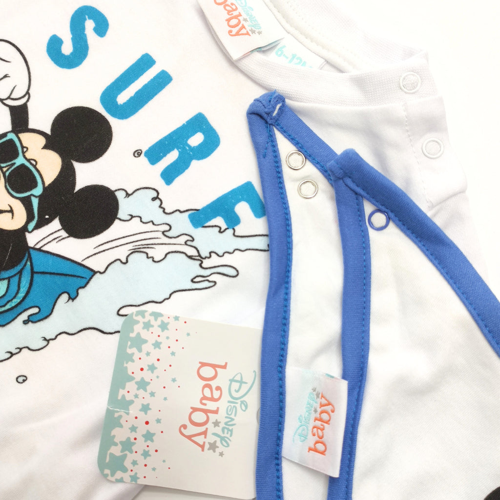 Mickey Mouse Baby 3-Piece Set Blue Shirt, Short and Bib HM-0925-P3