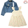 Happynest 2-Piece Baby Denim Jumper + Dress for Baby Girl 3-36M AA115