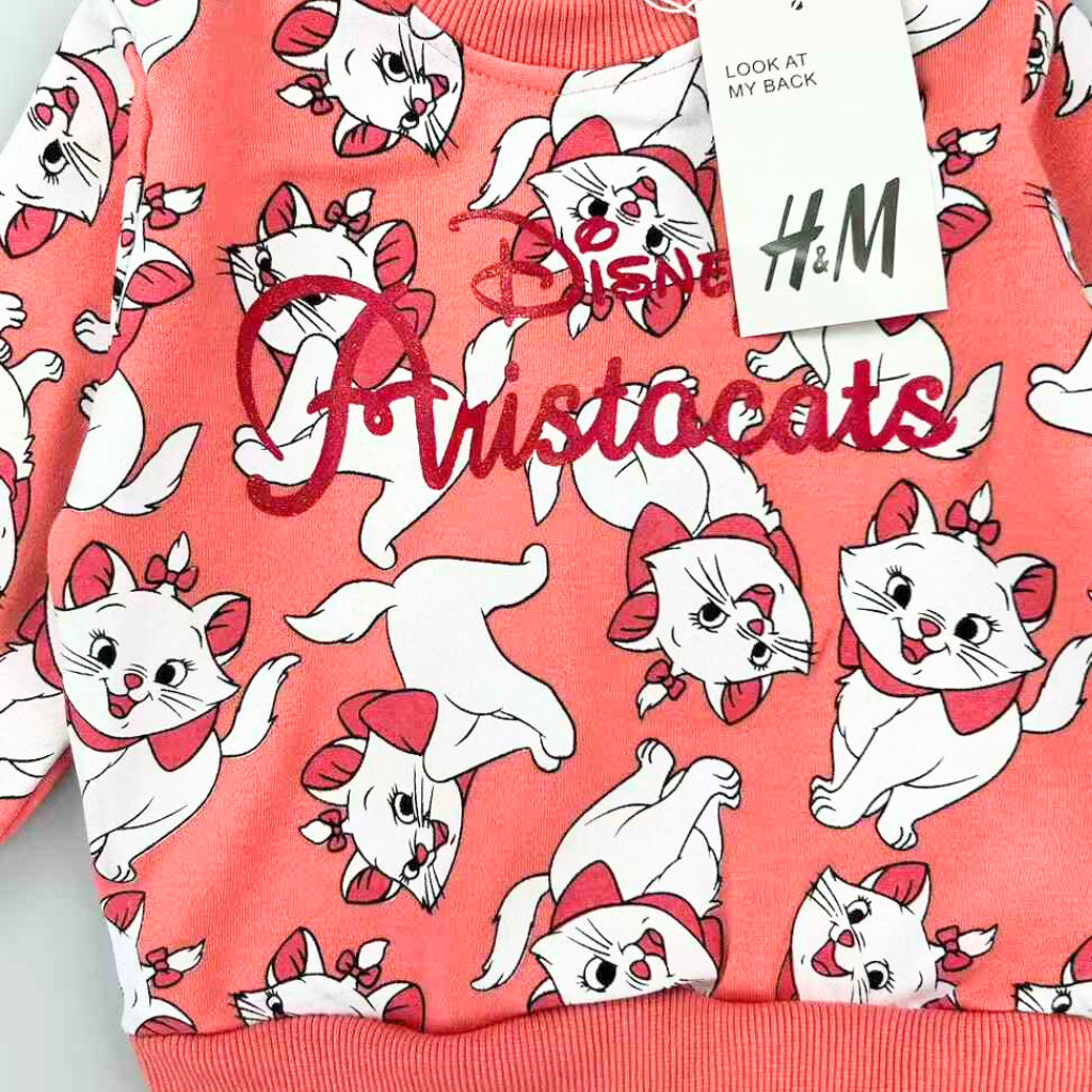 Happynest Aristocats Peach Tracksuit for Girls 2-6 Years SS395