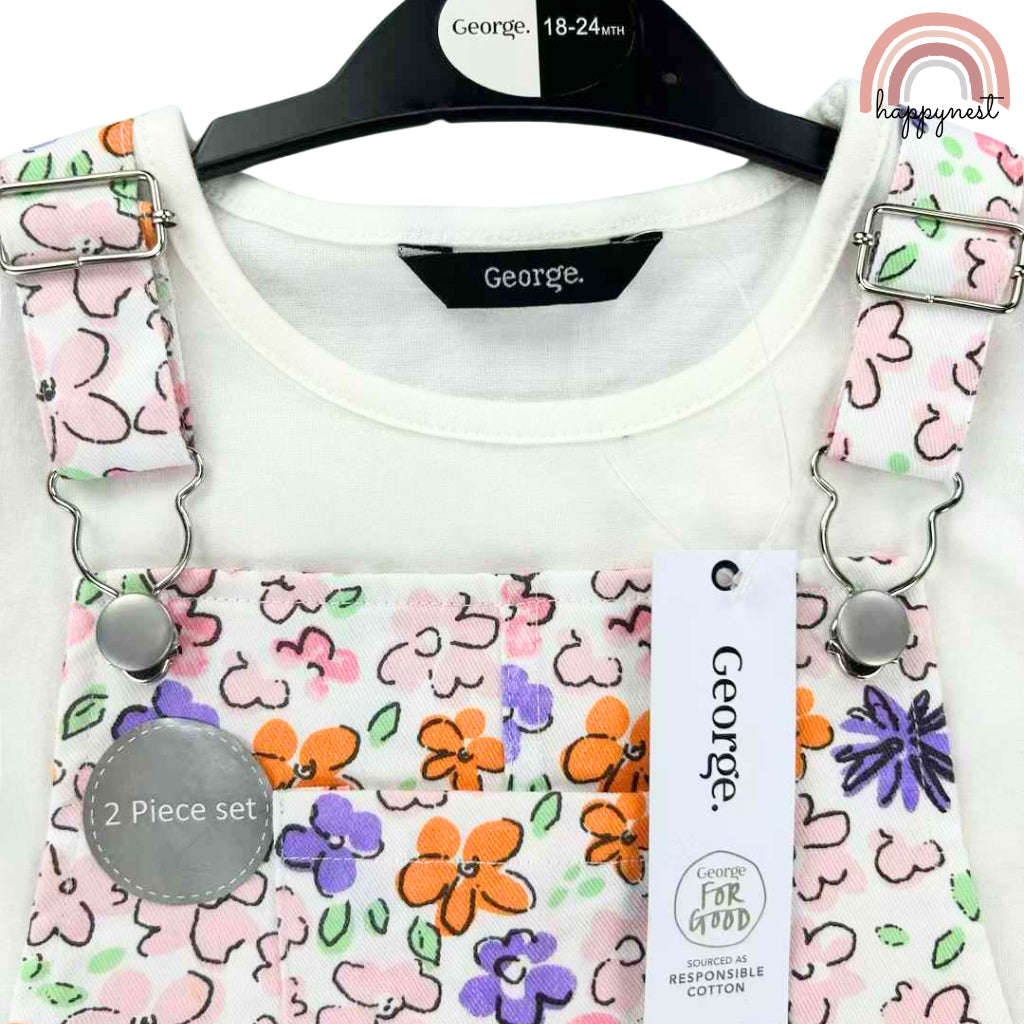 Happynest 2-Piece Baby Jumper + Dress for Baby Girl 3-36M AA144
