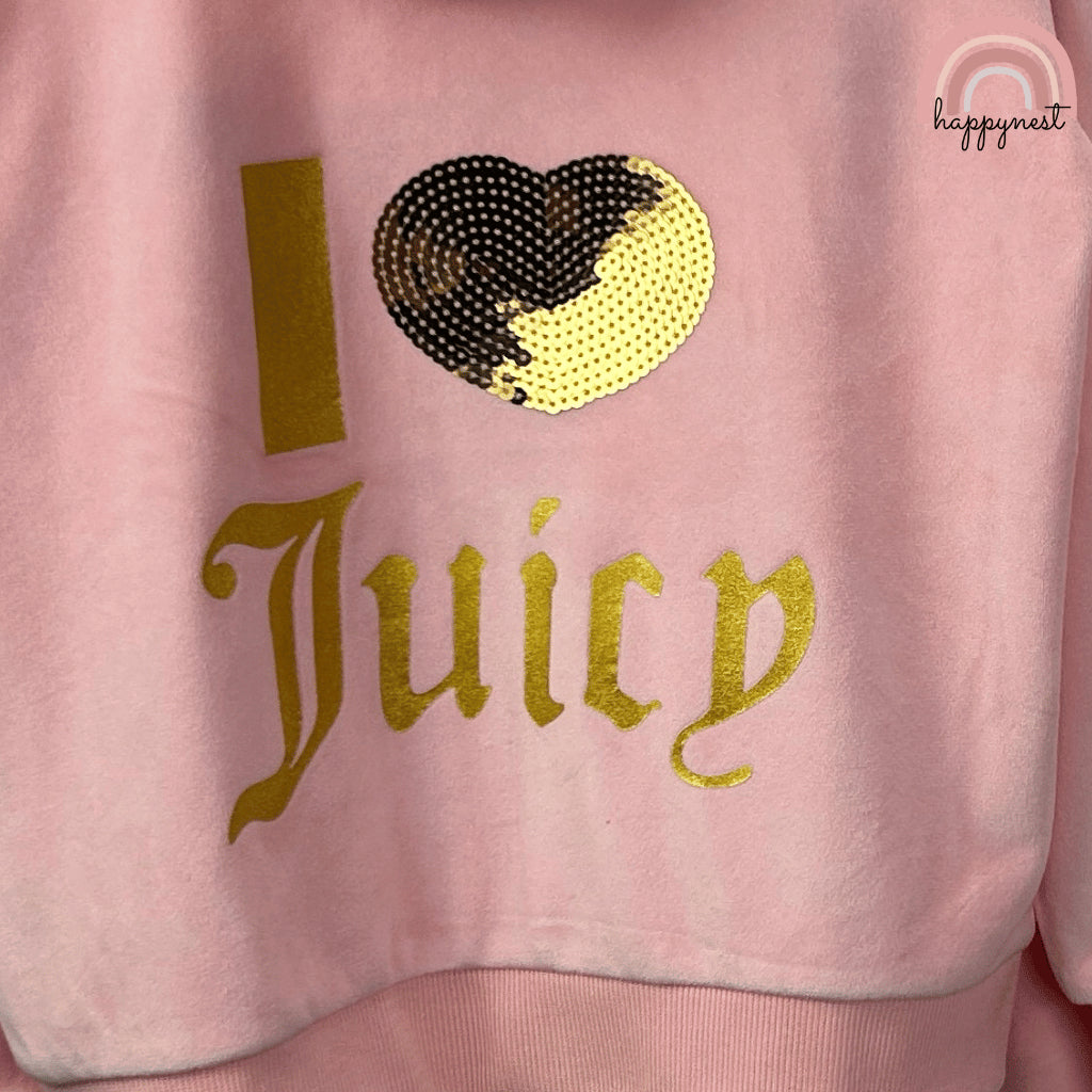 Juicy Couture Velour Tracksuit Jacket – Salmon Pink 4 - 12 Years SS460