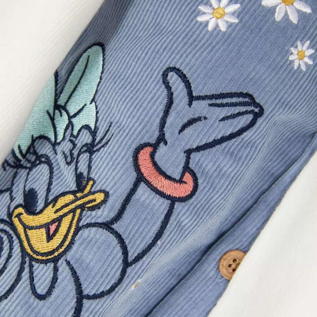 Happynest 3-Piece Disney Daisy Duck Denim Jumper and White Shirt Set for Babies 3-36M AA83