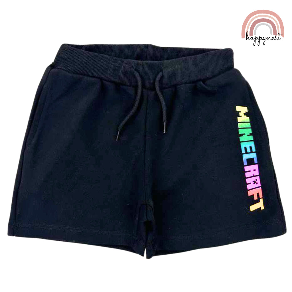 Minecraft Black Shirt + Shorts Set for Boys AA99 2-10 Years