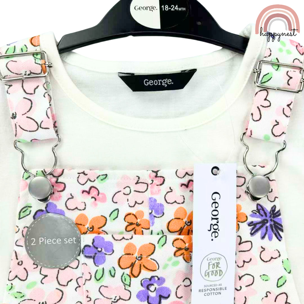 Happynest 2-Piece Baby Jumper + Dress for Baby Girl 3-36M AA144