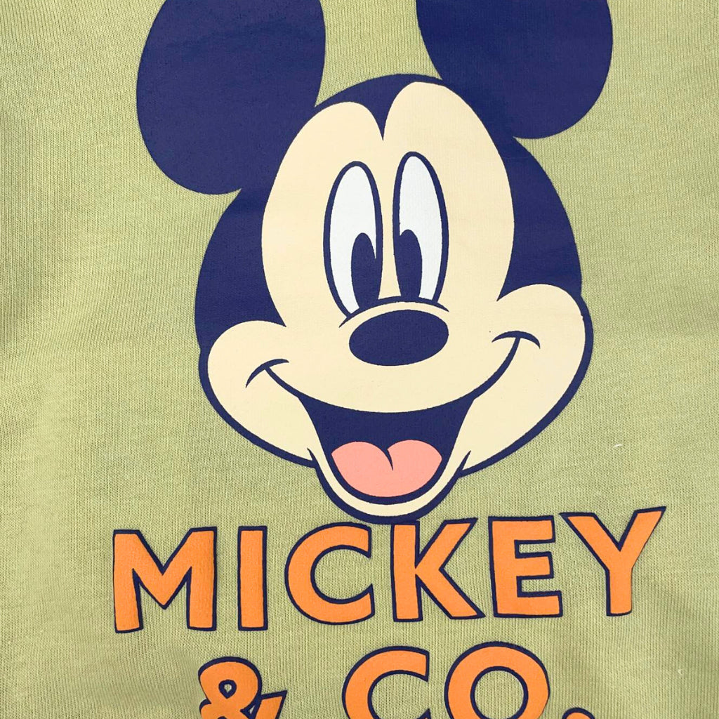 Mickey Shirt Green Shorts Set Terno for Boys AA167