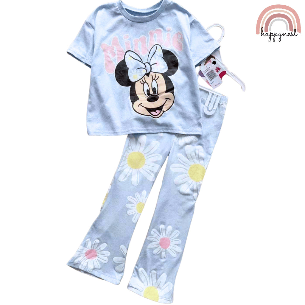 Minnie Mouse Blue Shirt and Wide Pants Set 9 Months to 4 Years AA189