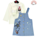 Happynest 3-Piece Disney Daisy Duck Denim Jumper and White Shirt Set for Babies 3-36M AA83