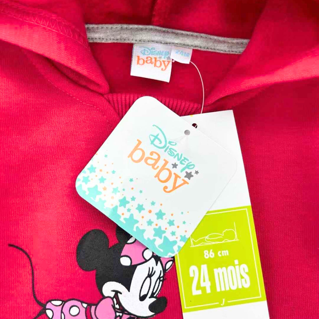 Happynest Minnie Mouse 2-Piece Set Hoodie and Jogger Pants for Baby Girls 6-24 M SS343