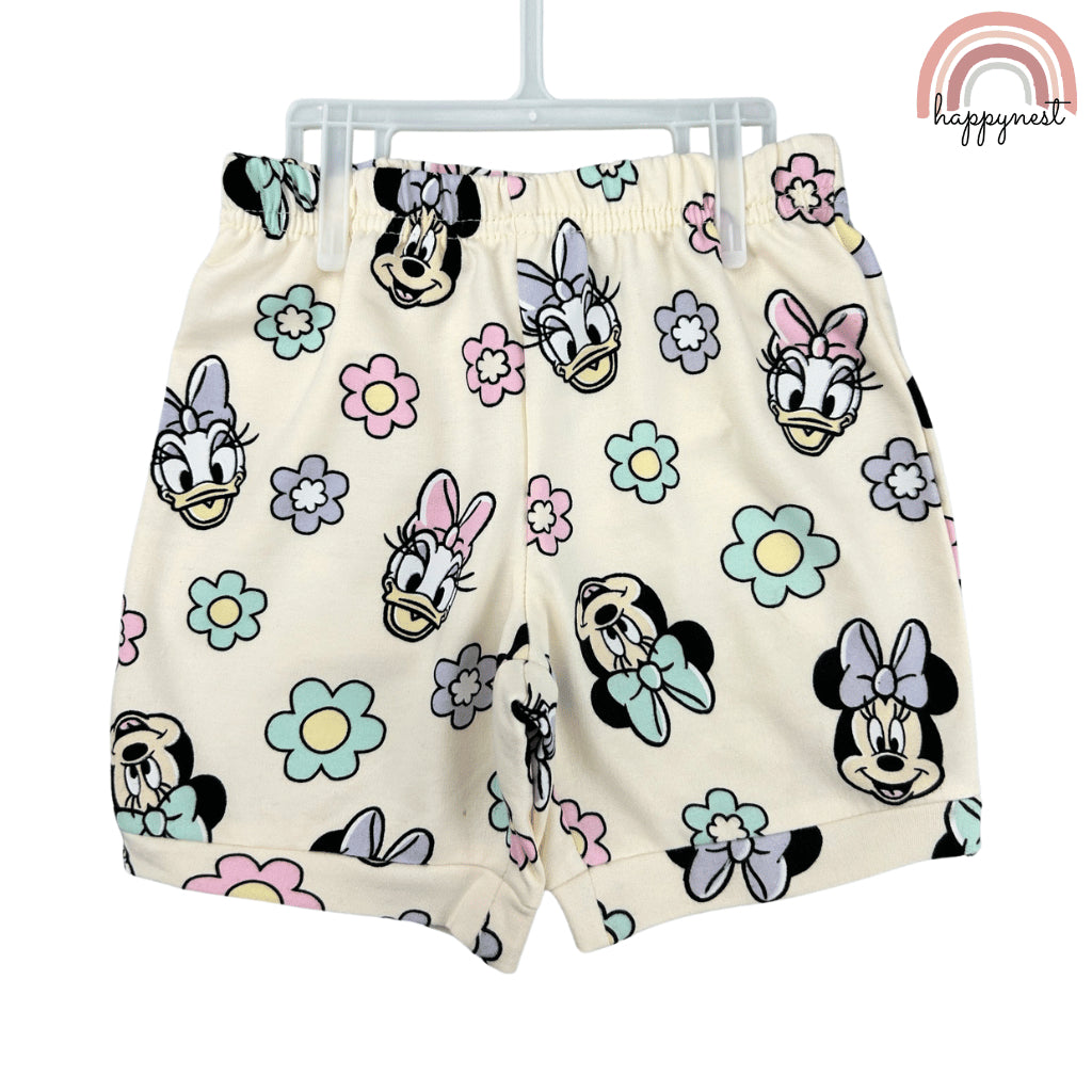 Minnie Baby Girl OOTD 3-Piece Set – Blue Shirt, Beige Shorts & Headband 3 to 24 Months AA180